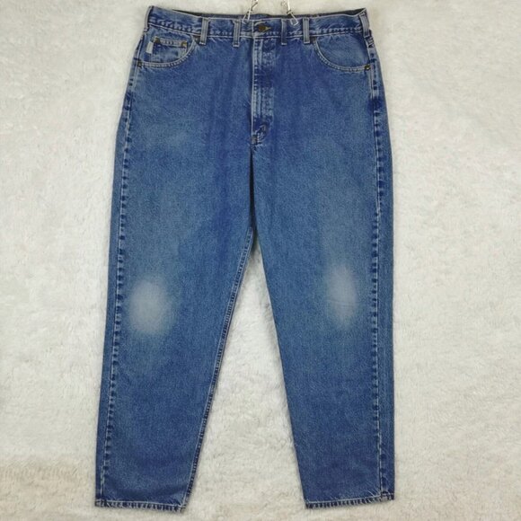 Carhartt Other - Carhartt Mens Jeans Relaxed Fit B17 DST‎ Blue Denim Medium Wash Workwear 44x34